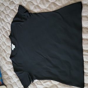 Classic black stretch roundness t- shirt